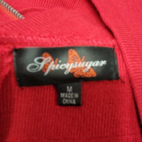 SPICY sugar body con figure hugging bandage red dress size M size L size XL - - Picture 5 of 12